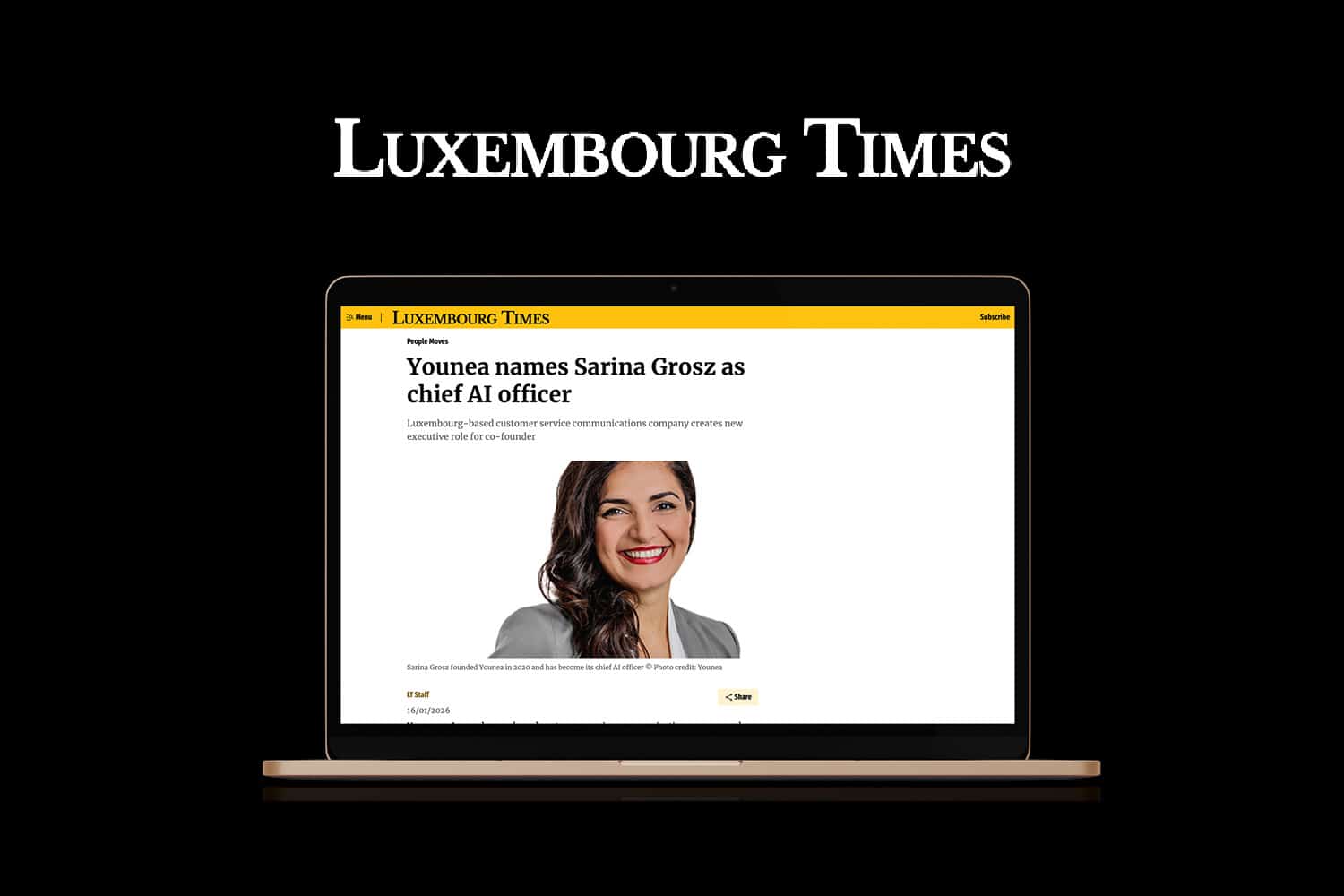 Luxembourg Times feature on YOUNEA and its AI developments