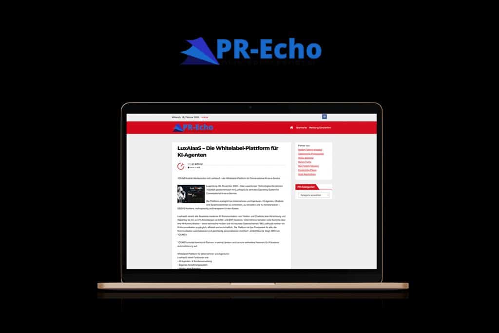 PR-Echo article featuring YOUNEA and its AI solutions.
